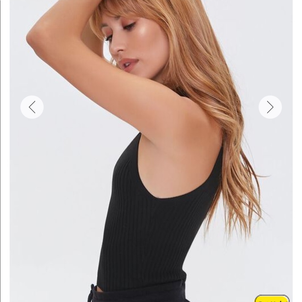 Forever 21 Sweater-Knit Racerback Top - Picture 3 of 4